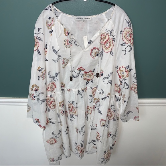 MadewellxWarm TieNeck Mini Dress Honolulu - Picture 4 of 11